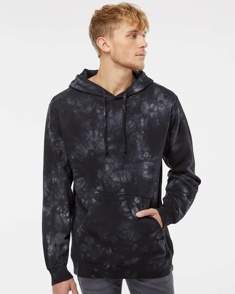 no-logo Independent Trading Co. Midweight Tie-Dye Hooded Sweatshirt-Men's Layering-Independent Trading Co.-Thread Logic