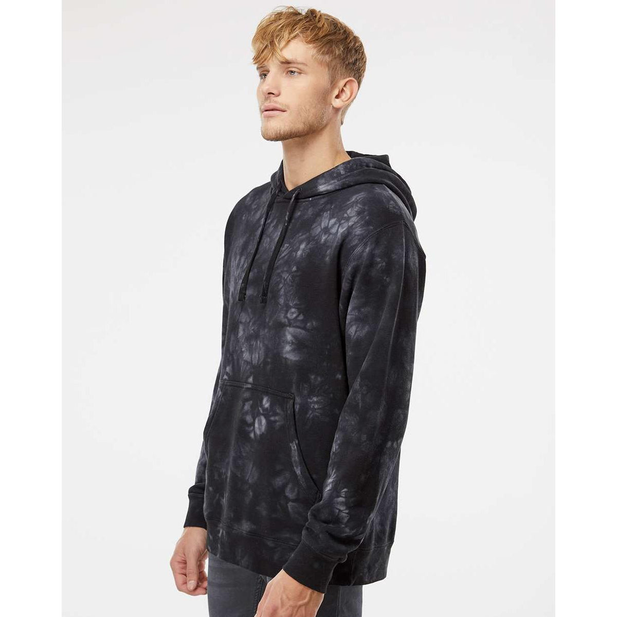 no-logo Independent Trading Co. Midweight Tie-Dye Hooded Sweatshirt-Men's Layering-Independent Trading Co.-Thread Logic