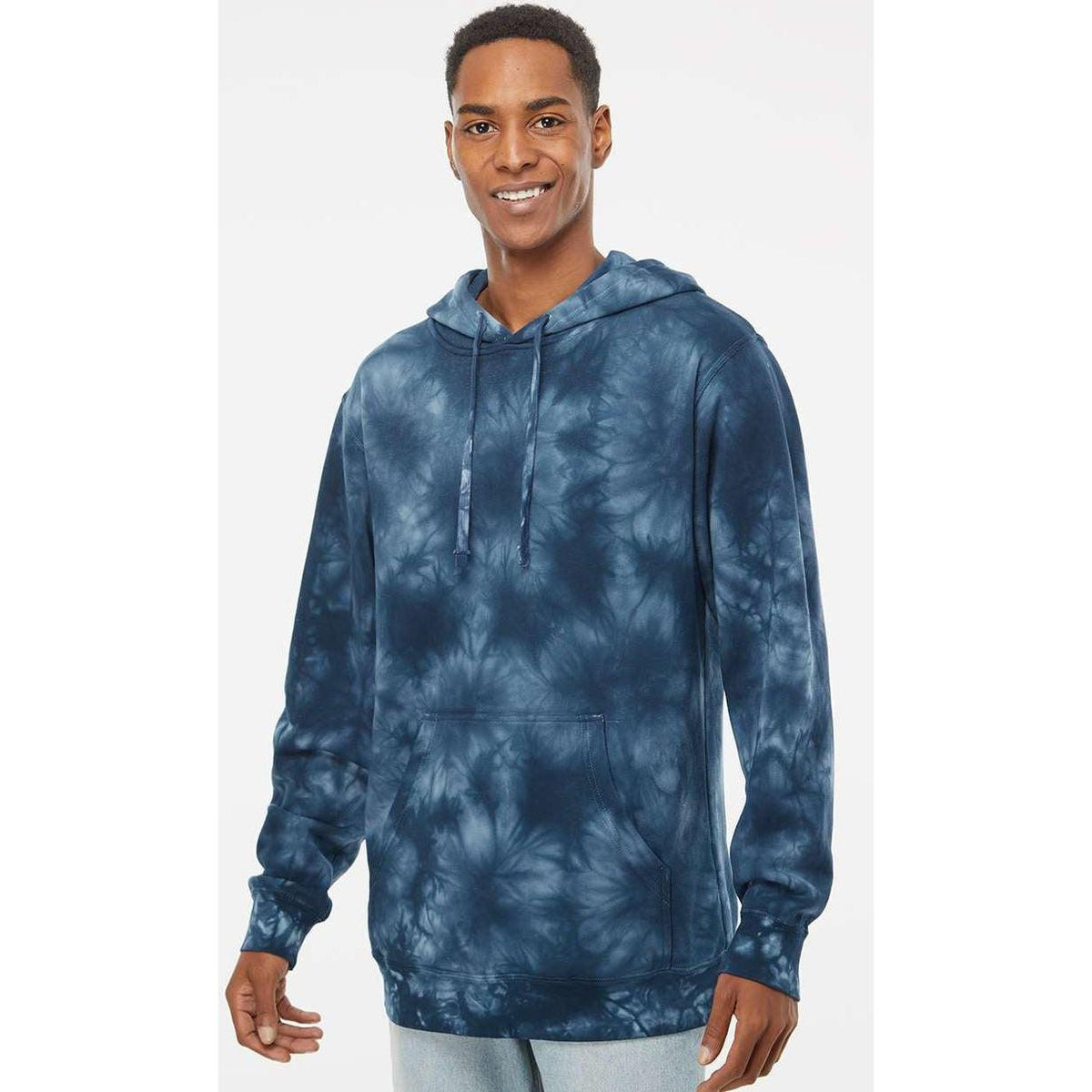 no-logo Independent Trading Co. Midweight Tie-Dye Hooded Sweatshirt-Men's Layering-Independent Trading Co.-Thread Logic
