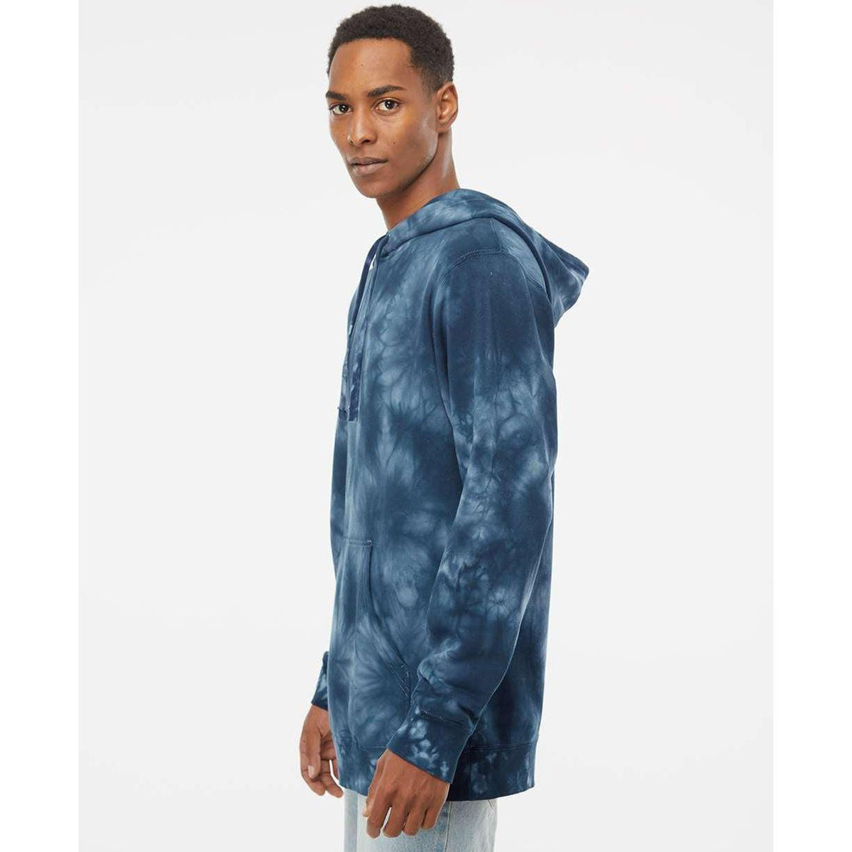 no-logo Independent Trading Co. Midweight Tie-Dye Hooded Sweatshirt-Men's Layering-Independent Trading Co.-Thread Logic