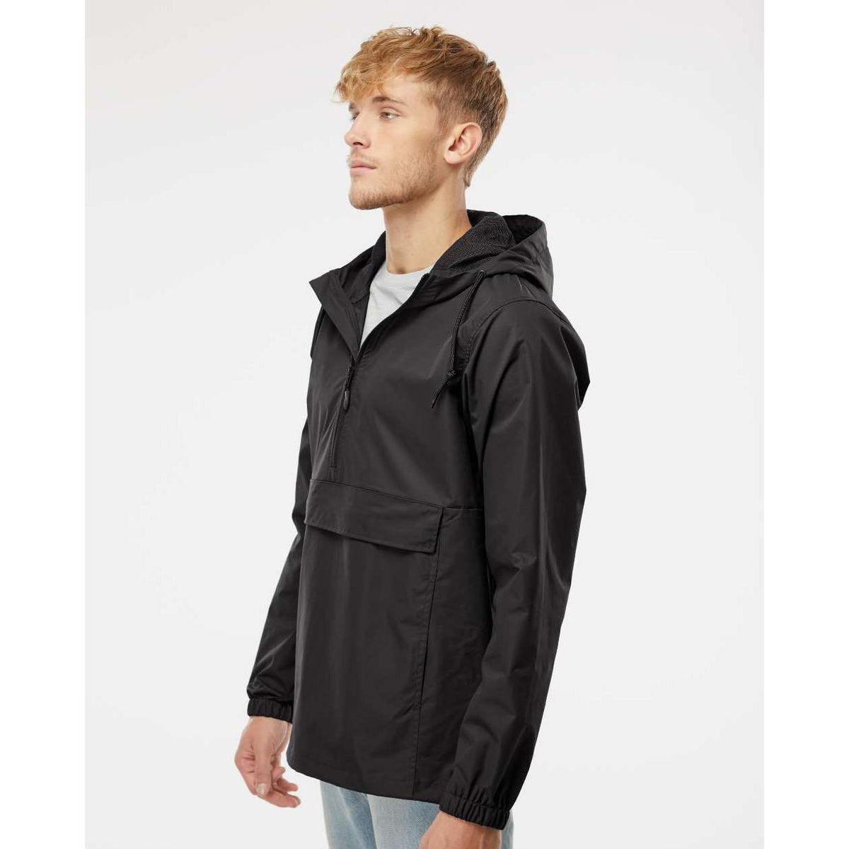 no-logo Independent Trading Co. Nylon Anorak-Men's Jackets-Independent Trading Co.-Thread Logic
