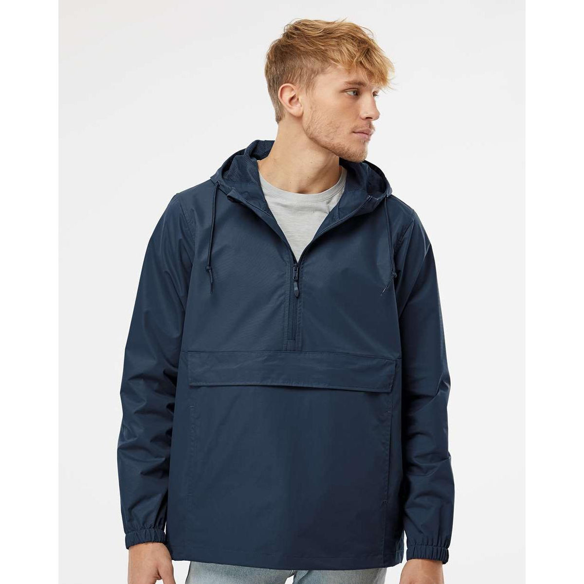 no-logo Independent Trading Co. Nylon Anorak-Men's Jackets-Independent Trading Co.-Thread Logic