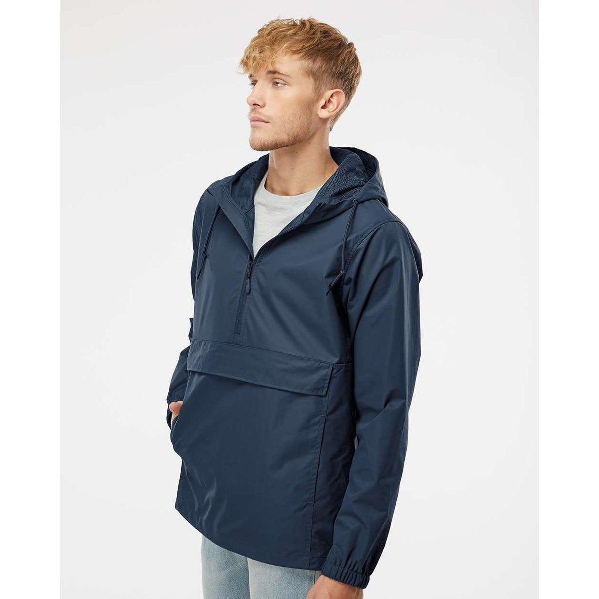 no-logo Independent Trading Co. Nylon Anorak-Men's Jackets-Independent Trading Co.-Thread Logic