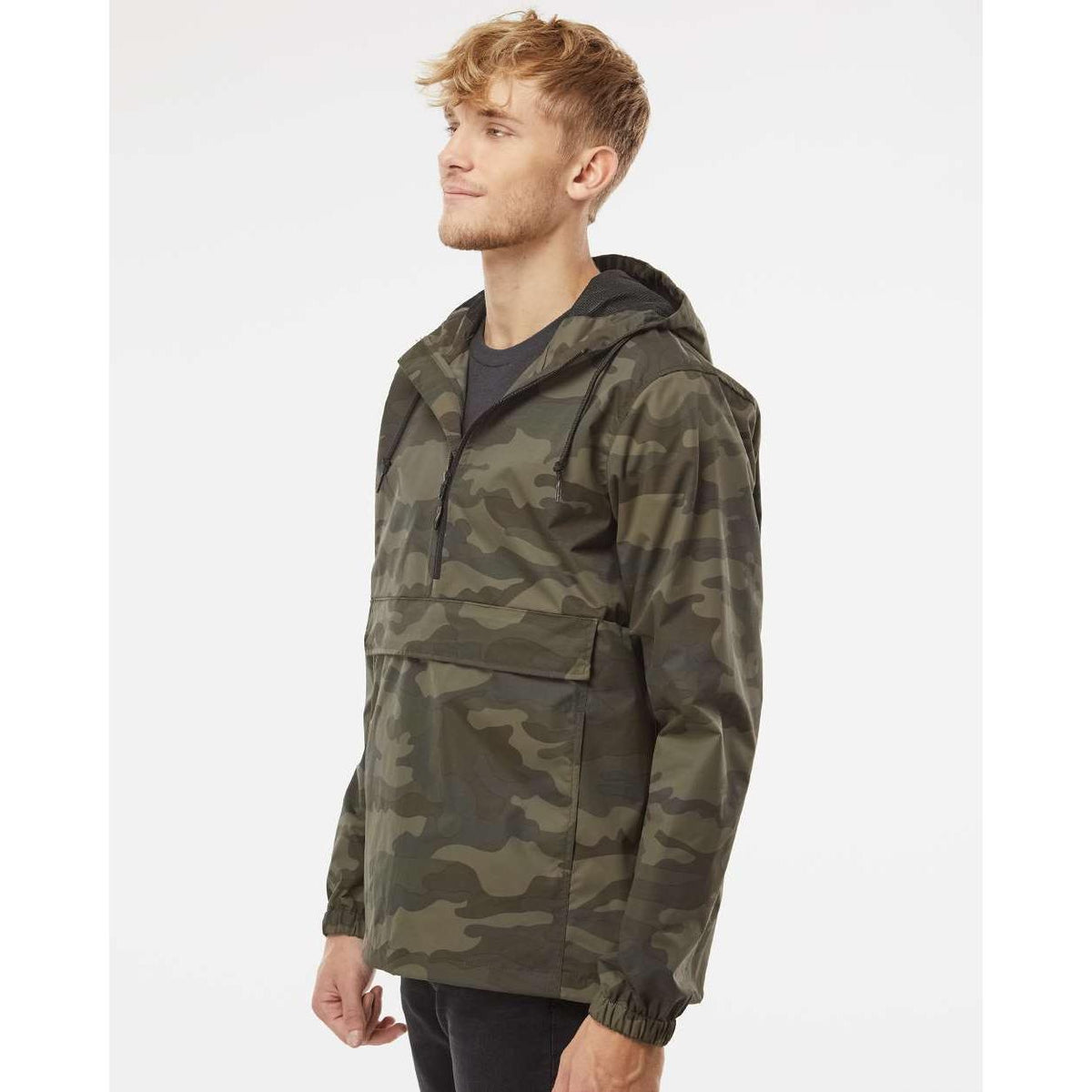 no-logo Independent Trading Co. Nylon Anorak-Men's Jackets-Independent Trading Co.-Thread Logic