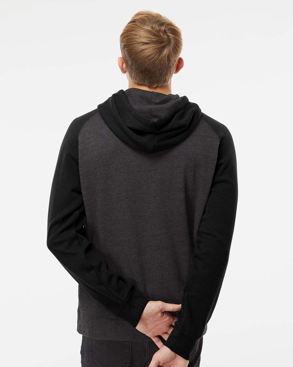 no-logo Independent Trading Co. Raglan Hooded Sweatshirt -Men's Layering-Independent Trading Co.-Thread Logic