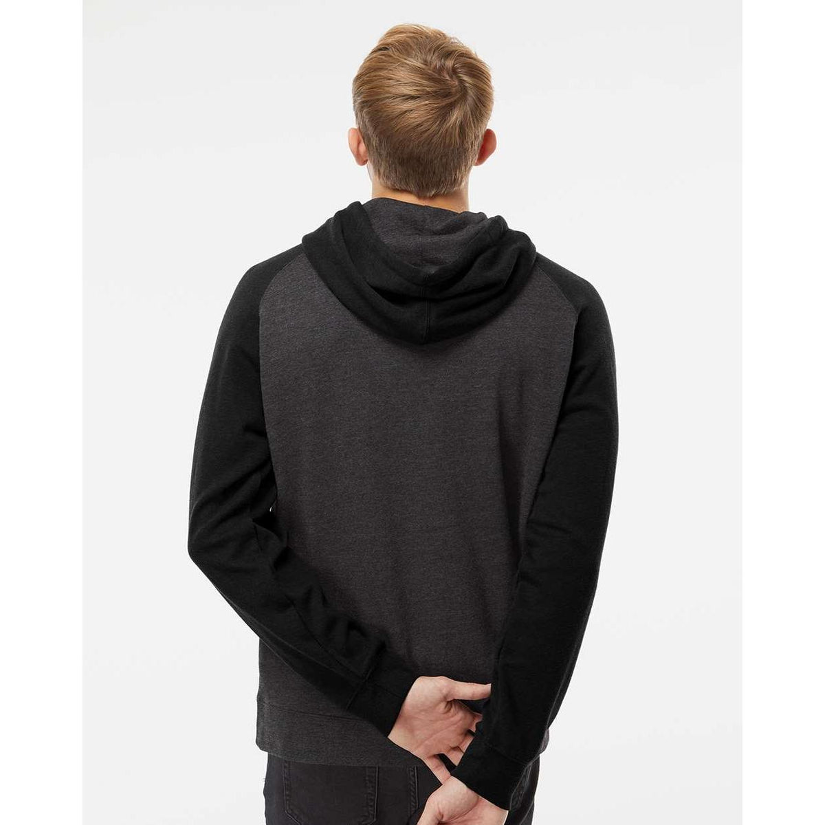no-logo Independent Trading Co. Raglan Hooded Sweatshirt -Men's Layering-Independent Trading Co.-Thread Logic