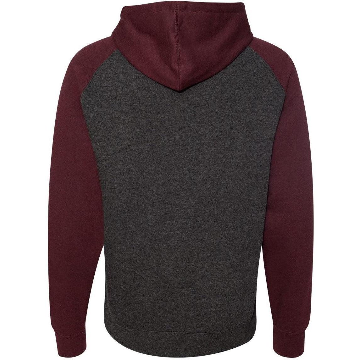 no-logo Independent Trading Co. Raglan Hooded Sweatshirt -Men's Layering-Independent Trading Co.-Thread Logic