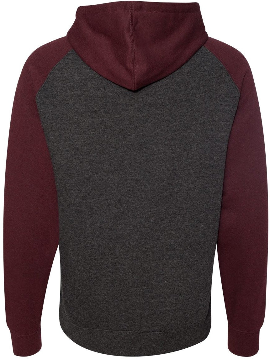 no-logo Independent Trading Co. Raglan Hooded Sweatshirt -Men's Layering-Independent Trading Co.-Thread Logic
