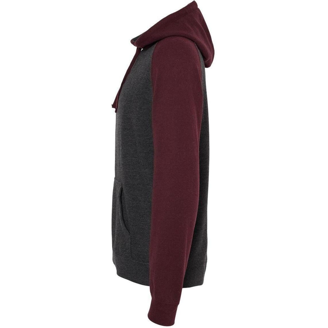 no-logo Independent Trading Co. Raglan Hooded Sweatshirt -Men's Layering-Independent Trading Co.-Thread Logic