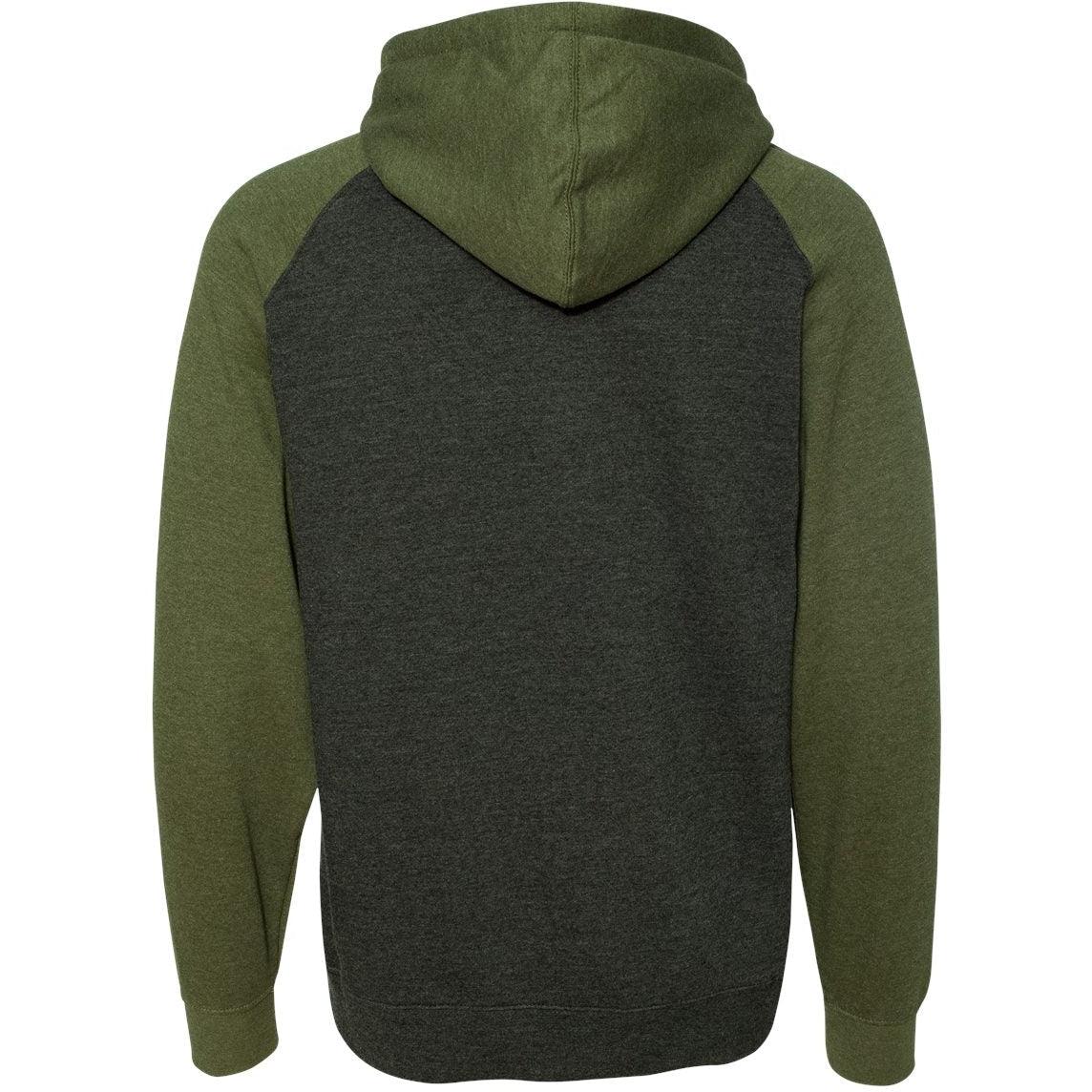 no-logo Independent Trading Co. Raglan Hooded Sweatshirt -Men's Layering-Independent Trading Co.-Thread Logic