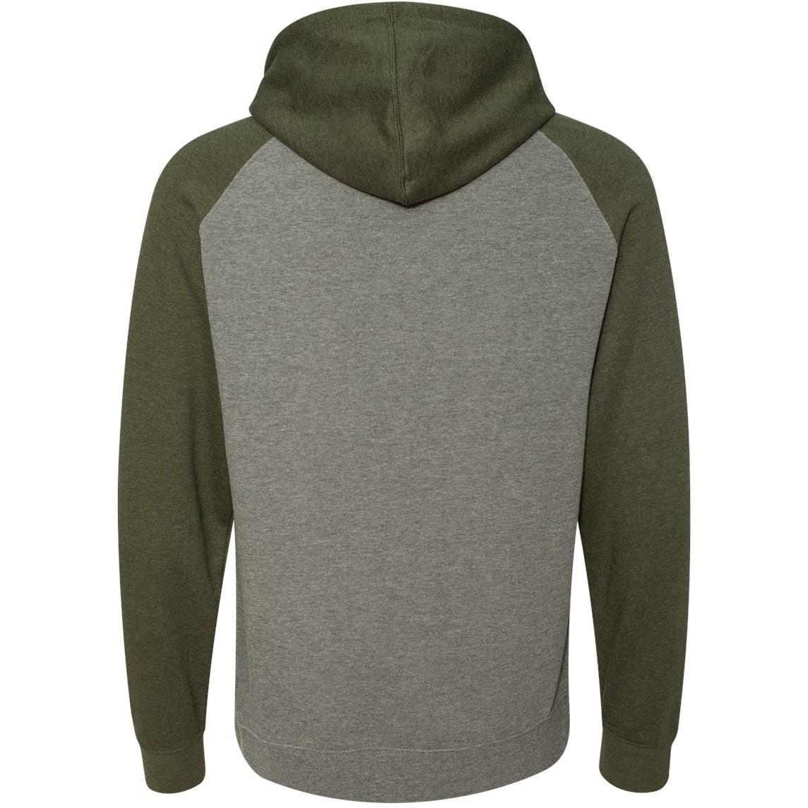 no-logo Independent Trading Co. Raglan Hooded Sweatshirt -Men's Layering-Independent Trading Co.-Thread Logic
