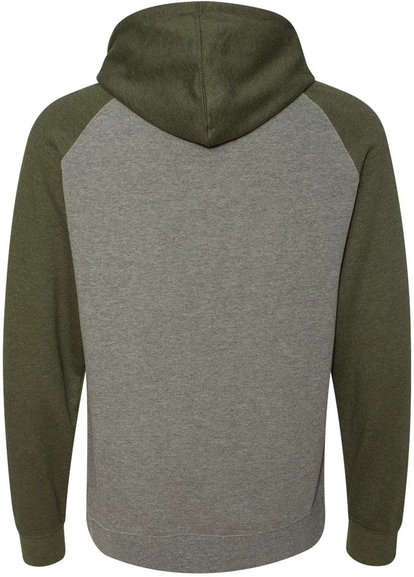 no-logo Independent Trading Co. Raglan Hooded Sweatshirt -Men's Layering-Independent Trading Co.-Thread Logic