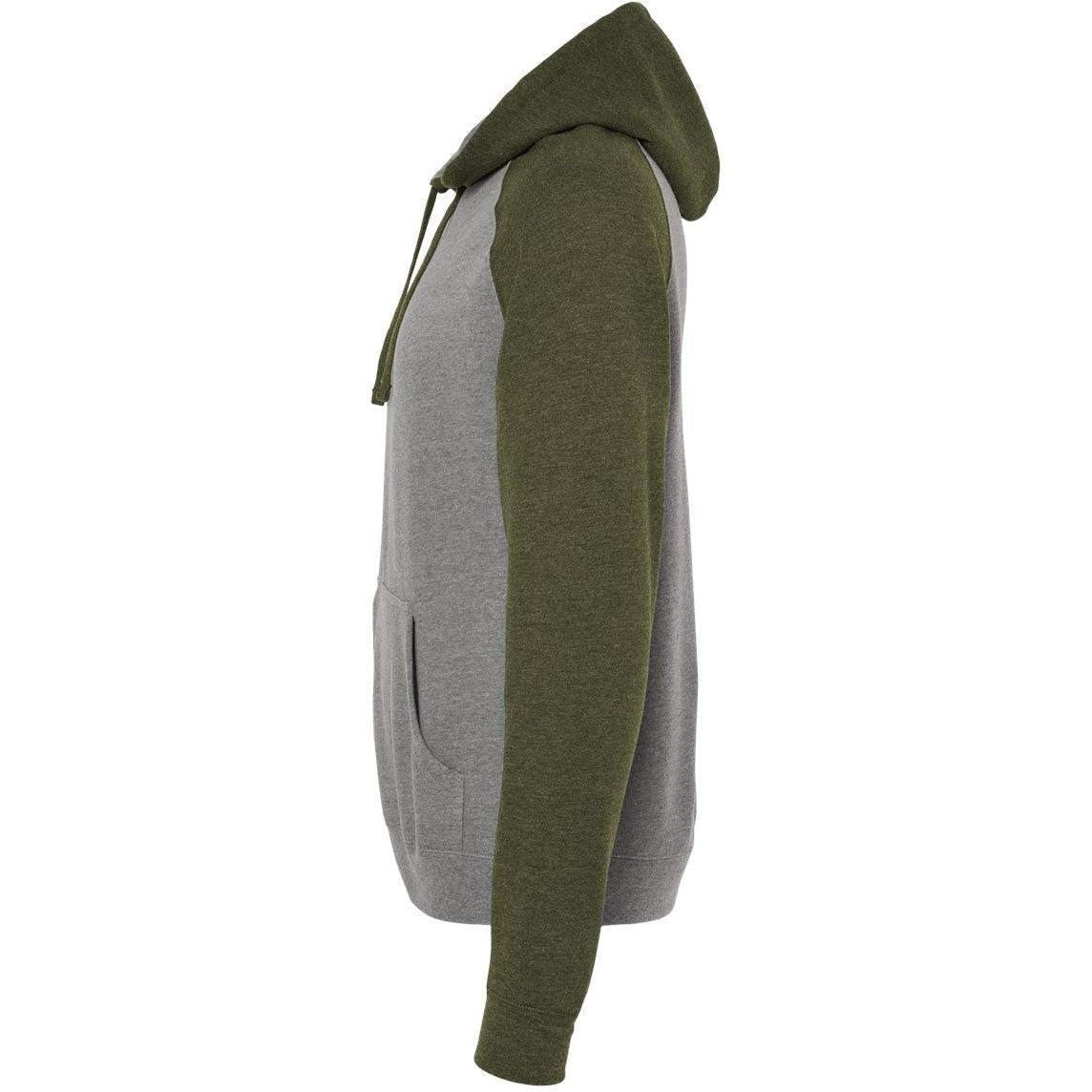 no-logo Independent Trading Co. Raglan Hooded Sweatshirt -Men's Layering-Independent Trading Co.-Thread Logic