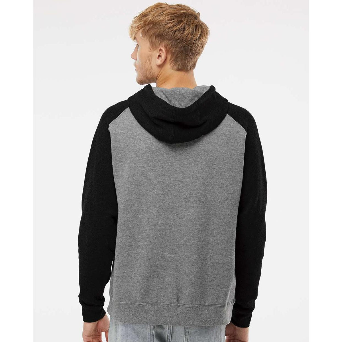 no-logo Independent Trading Co. Raglan Hooded Sweatshirt -Men's Layering-Independent Trading Co.-Thread Logic