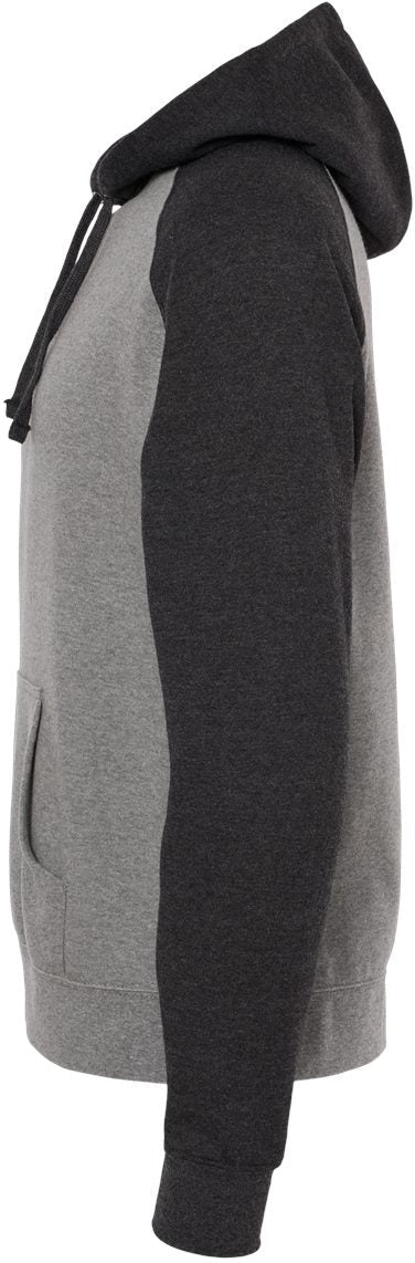 no-logo Independent Trading Co. Raglan Hooded Sweatshirt -Men's Layering-Independent Trading Co.-Thread Logic