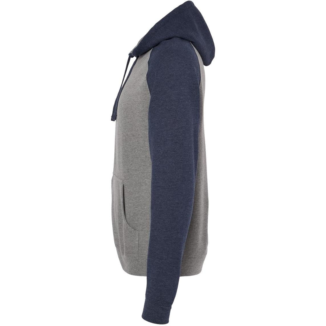 no-logo Independent Trading Co. Raglan Hooded Sweatshirt -Men's Layering-Independent Trading Co.-Thread Logic