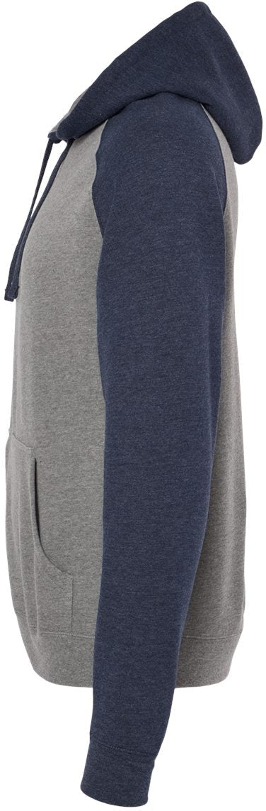 no-logo Independent Trading Co. Raglan Hooded Sweatshirt -Men's Layering-Independent Trading Co.-Thread Logic