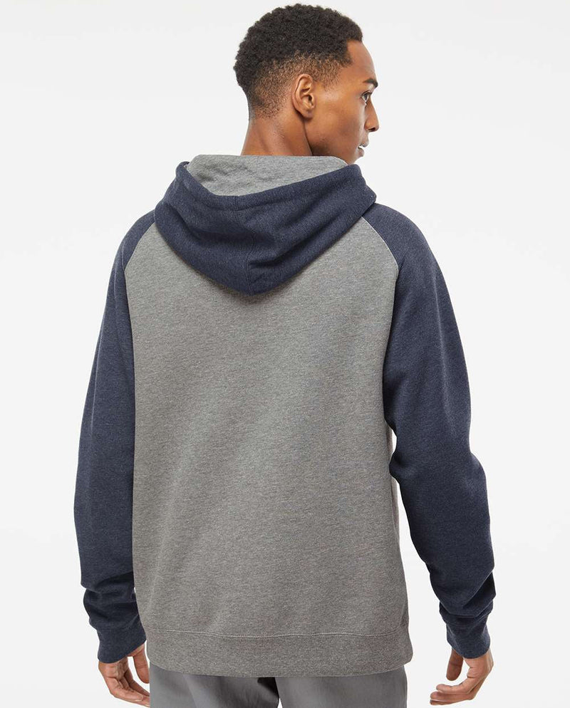 no-logo Independent Trading Co. Raglan Hooded Sweatshirt -Men's Layering-Independent Trading Co.-Thread Logic