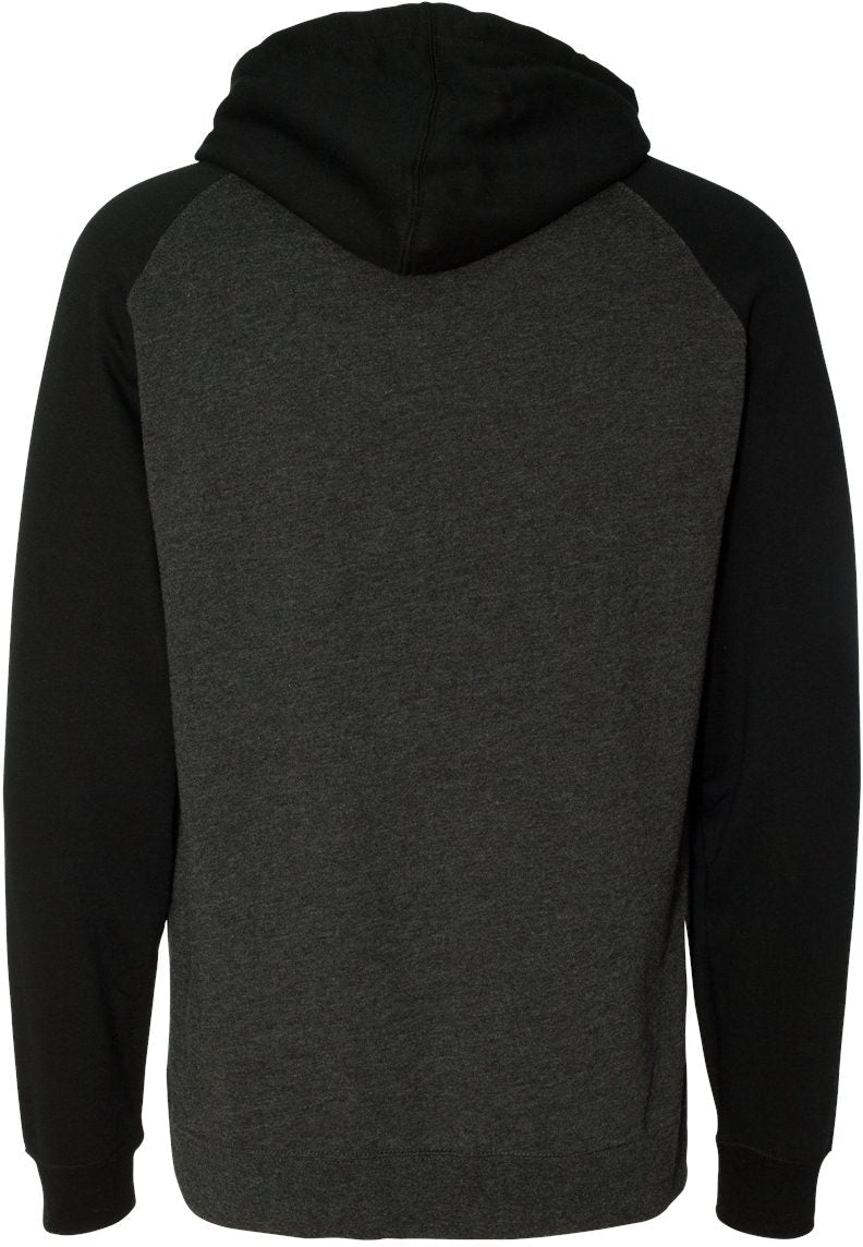 no-logo Independent Trading Co. Raglan Hooded Sweatshirt -Men's Layering-Independent Trading Co.-Thread Logic