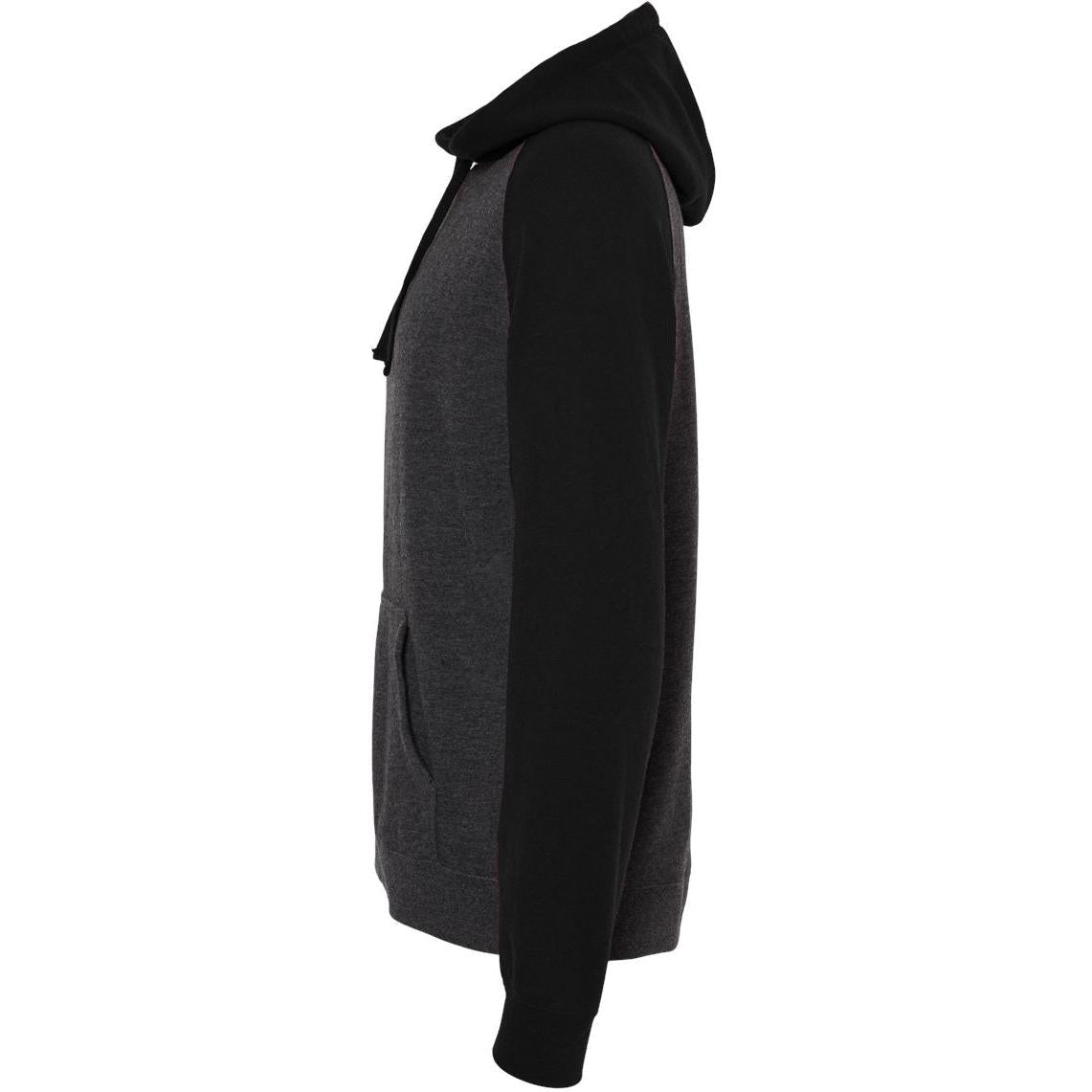 no-logo Independent Trading Co. Raglan Hooded Sweatshirt -Men's Layering-Independent Trading Co.-Thread Logic
