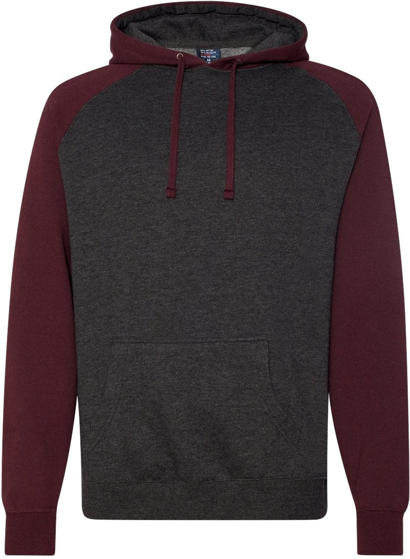 Independent Trading Co. Raglan Hooded Sweatshirt 