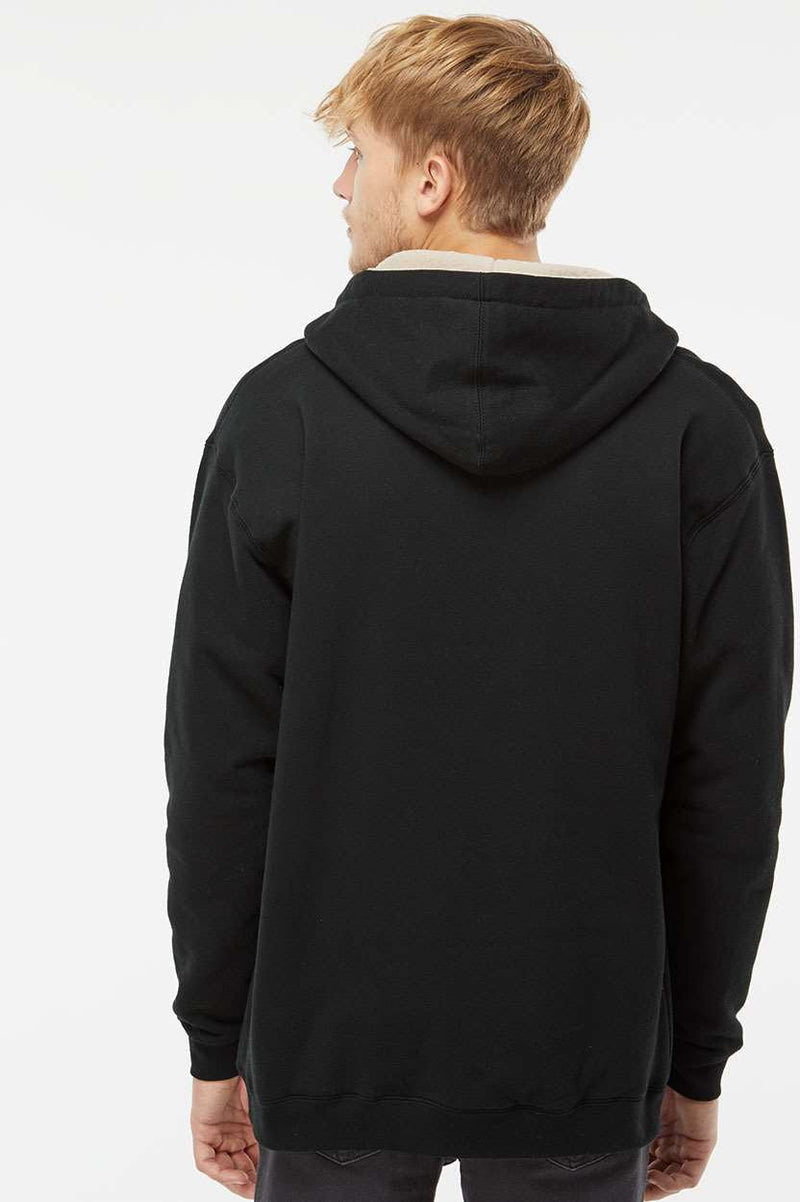 no-logo Independent Trading Co. Sherpa-Lined Full-Zip Hooded Sweatshirt-Men's Layering-Independent Trading Co.-Thread Logic
