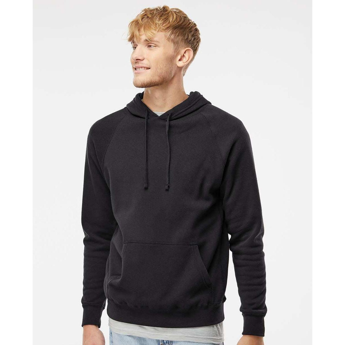 no-logo Independent Trading Co. Special Blend Raglan Hooded Sweatshirt-Men's Layering-Independent Trading Co.-Thread Logic