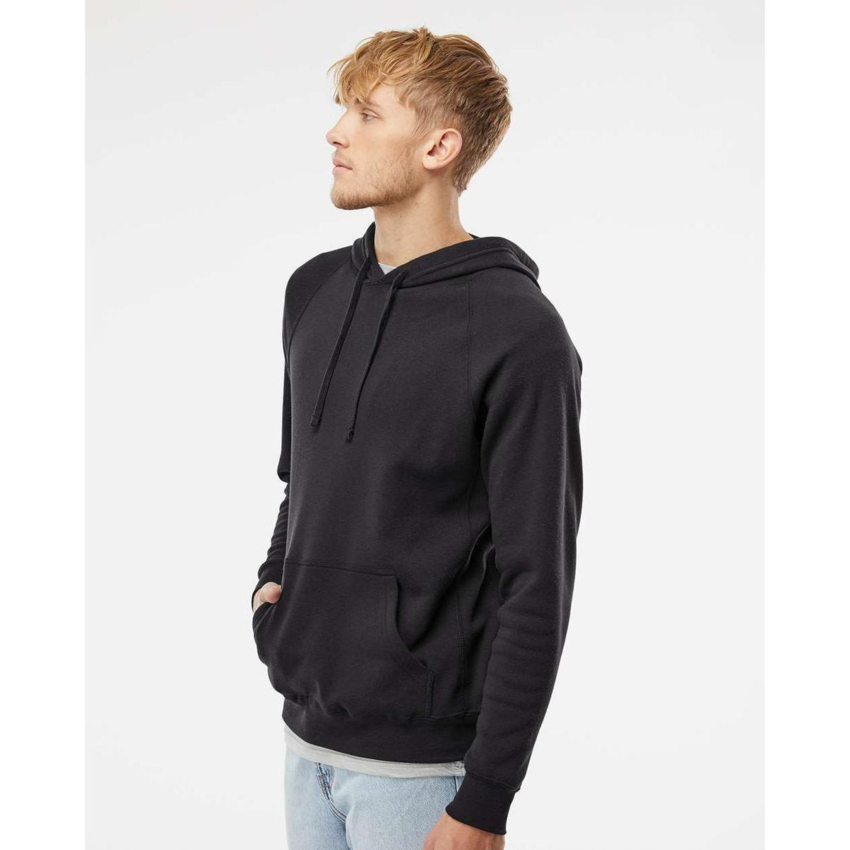 no-logo Independent Trading Co. Special Blend Raglan Hooded Sweatshirt-Men's Layering-Independent Trading Co.-Thread Logic