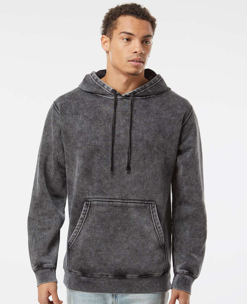 no-logo Independent Trading Co. Unisex Midweight Mineral Wash Hooded Sweatshirt-Men's Layering-Independent Trading Co.-Thread Logic