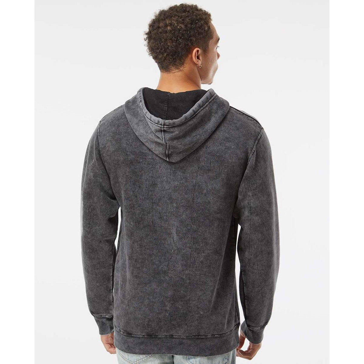 no-logo Independent Trading Co. Unisex Midweight Mineral Wash Hooded Sweatshirt-Men's Layering-Independent Trading Co.-Thread Logic