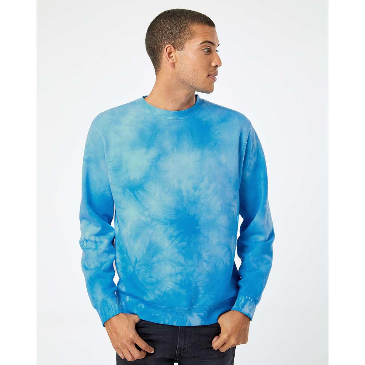 no-logo Independent Trading Co. Unisex Midweight Tie-Dyed Sweatshirt-Fleece-Independent Trading Co.-Thread Logic