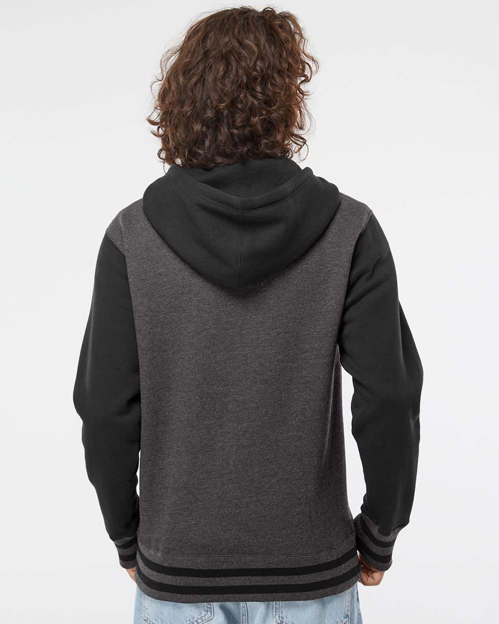 no-logo Independent Trading Co. Varsity Full-Zip Hooded Sweatshirt -Men's Layering-Independent Trading Co.-Thread Logic