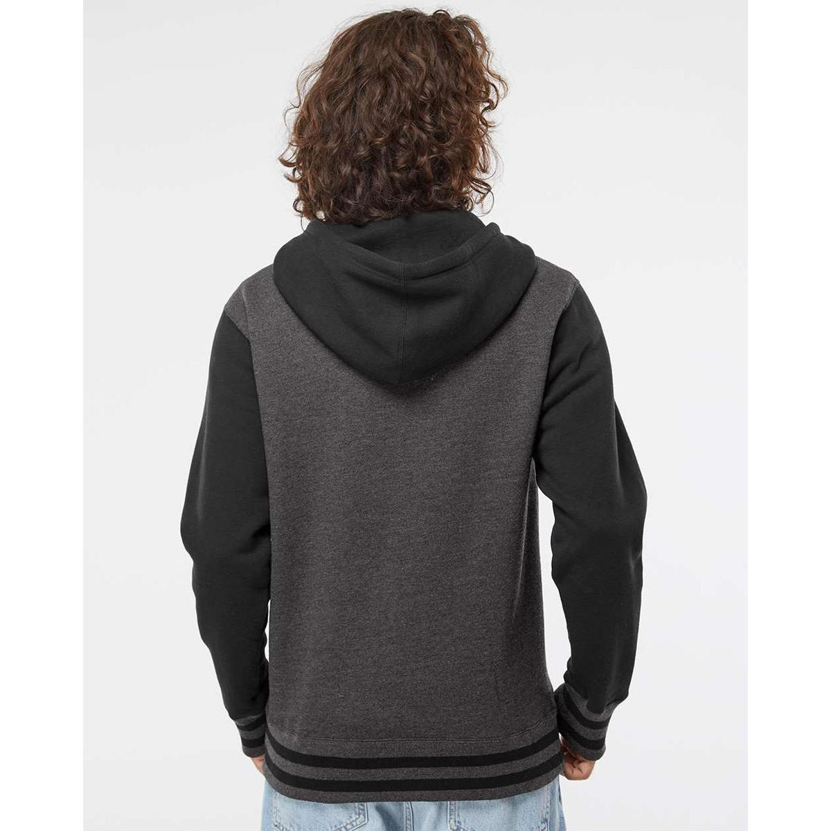 no-logo Independent Trading Co. Varsity Full-Zip Hooded Sweatshirt -Men's Layering-Independent Trading Co.-Thread Logic