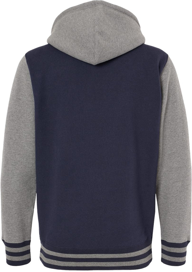 no-logo Independent Trading Co. Varsity Full-Zip Hooded Sweatshirt -Men's Layering-Independent Trading Co.-Thread Logic