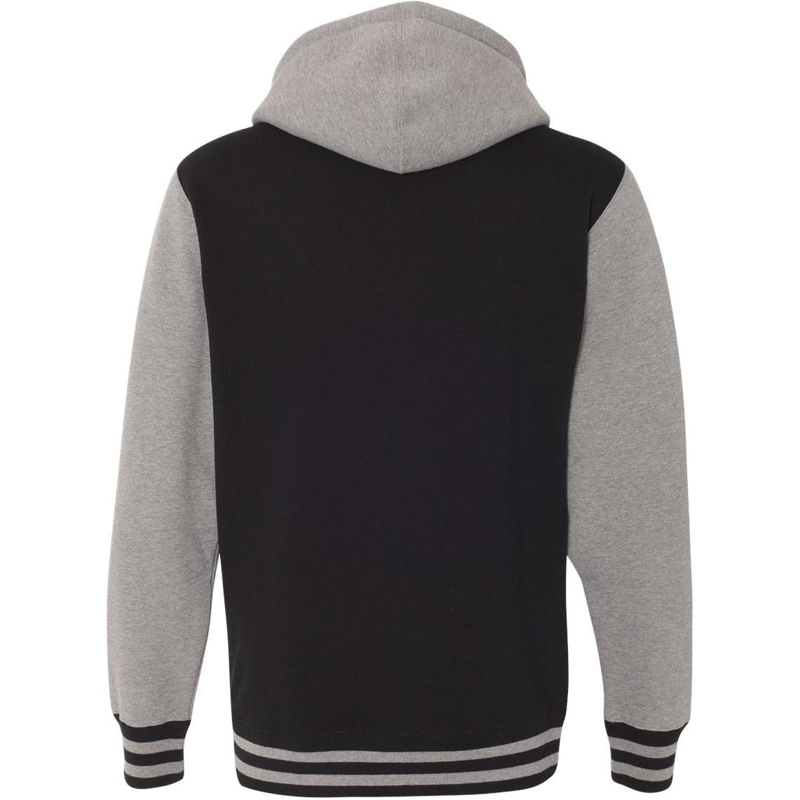 no-logo Independent Trading Co. Varsity Full-Zip Hooded Sweatshirt -Men's Layering-Independent Trading Co.-Thread Logic