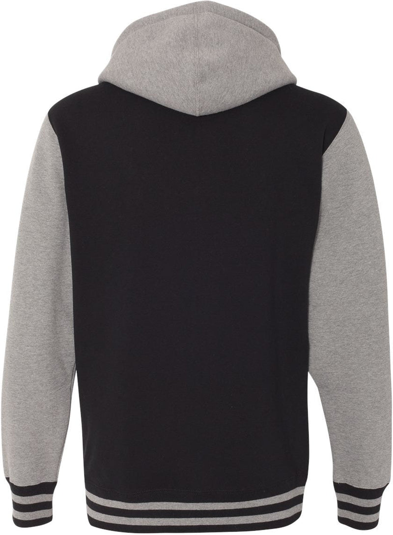 no-logo Independent Trading Co. Varsity Full-Zip Hooded Sweatshirt -Men's Layering-Independent Trading Co.-Thread Logic