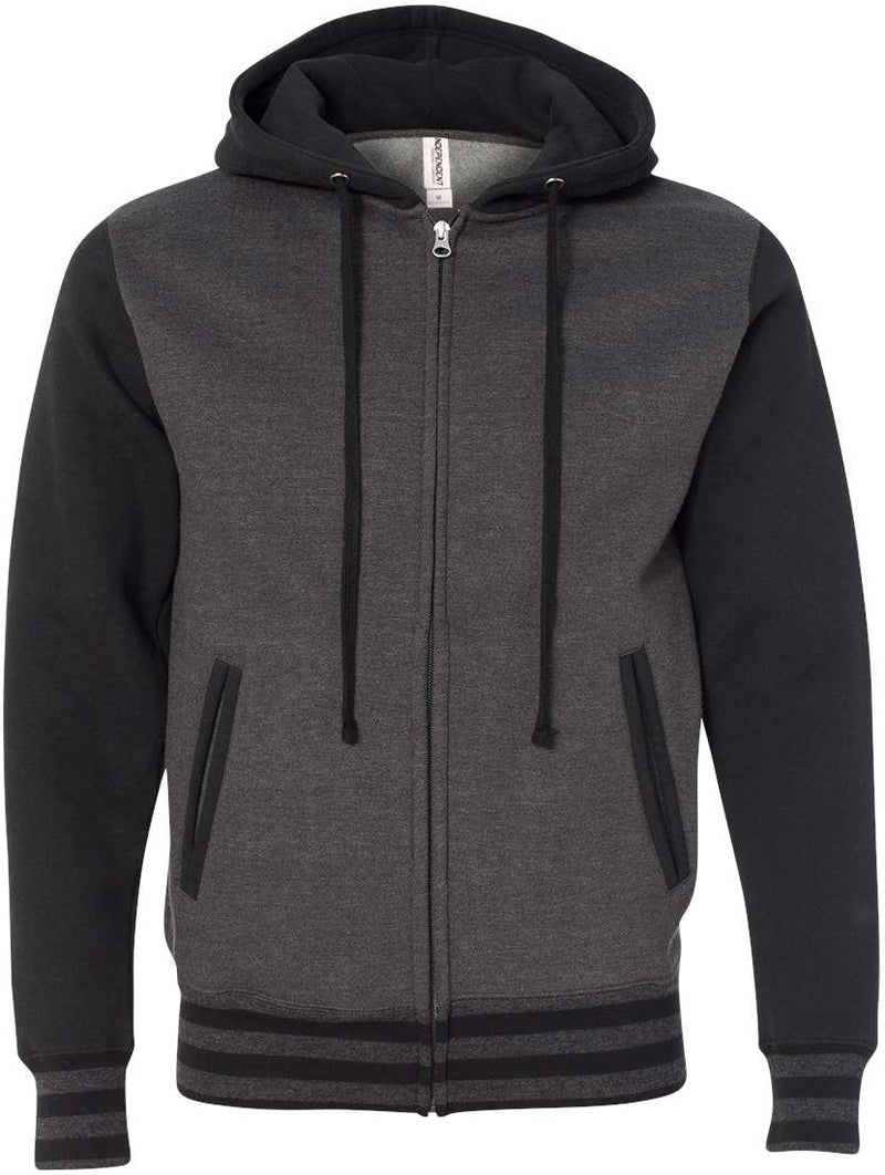 Independent Trading Co. Varsity Full-Zip Hooded Sweatshirt 