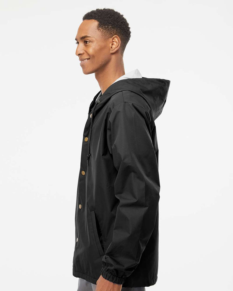 no-logo Independent Trading Co. Water-Resistant Hooded Windbreaker-Men's Jackets-Independent Trading Co.-Thread Logic