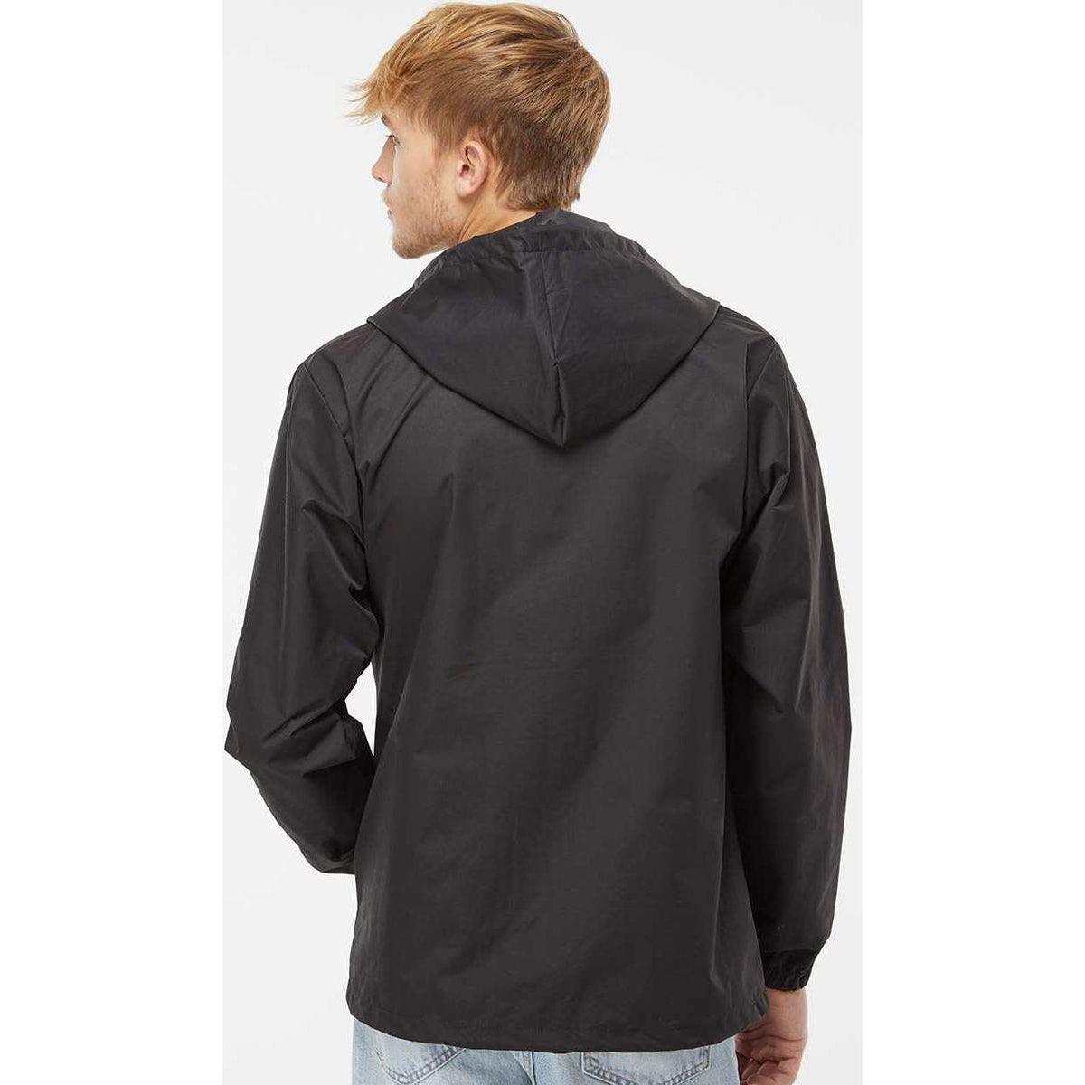 no-logo Independent Trading Co. Water-Resistant Hooded Windbreaker-Men's Jackets-Independent Trading Co.-Thread Logic