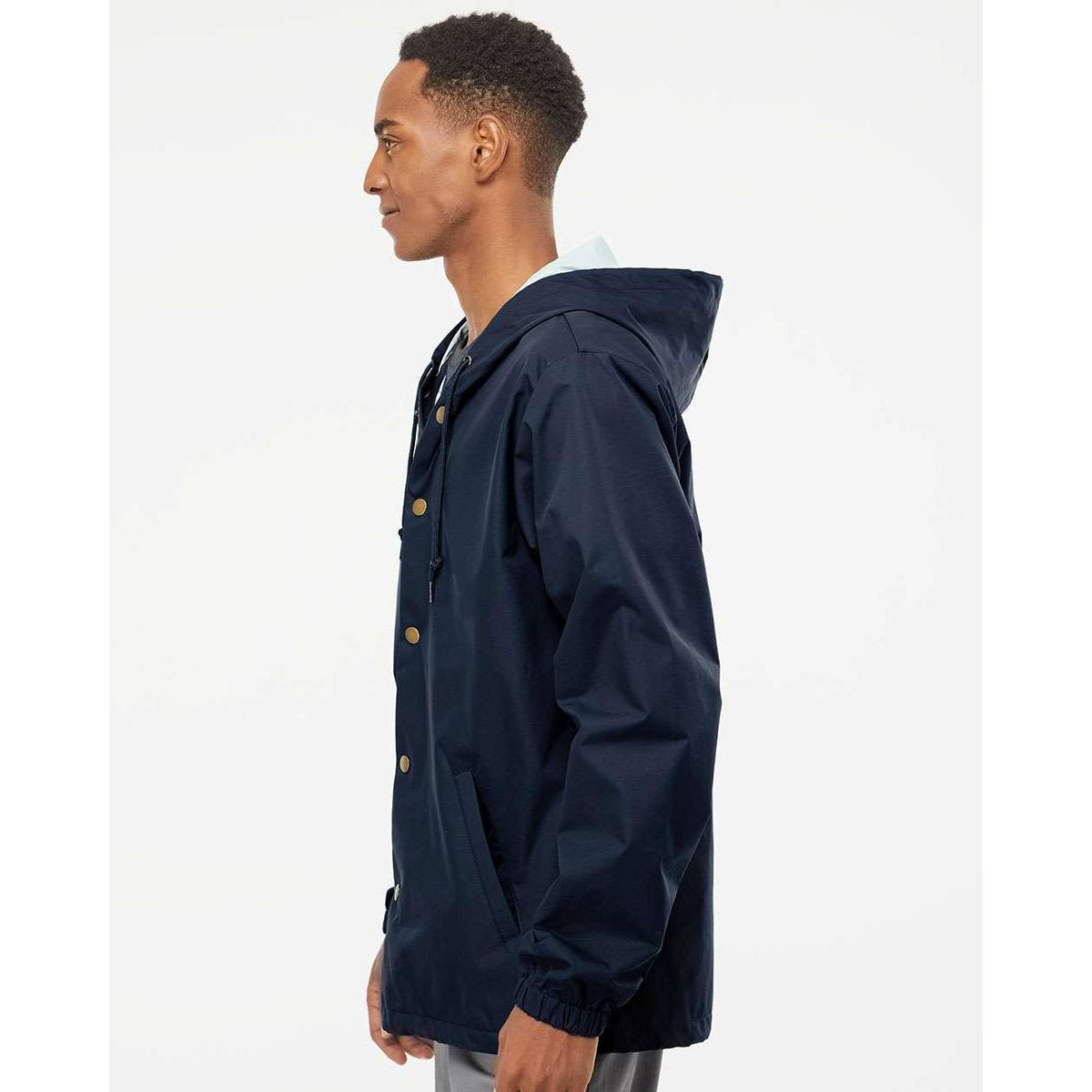 no-logo Independent Trading Co. Water-Resistant Hooded Windbreaker-Men's Jackets-Independent Trading Co.-Thread Logic