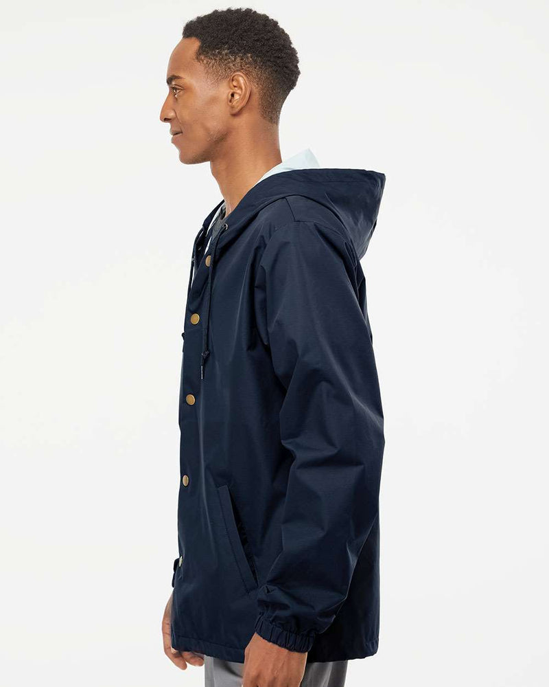 no-logo Independent Trading Co. Water-Resistant Hooded Windbreaker-Men's Jackets-Independent Trading Co.-Thread Logic