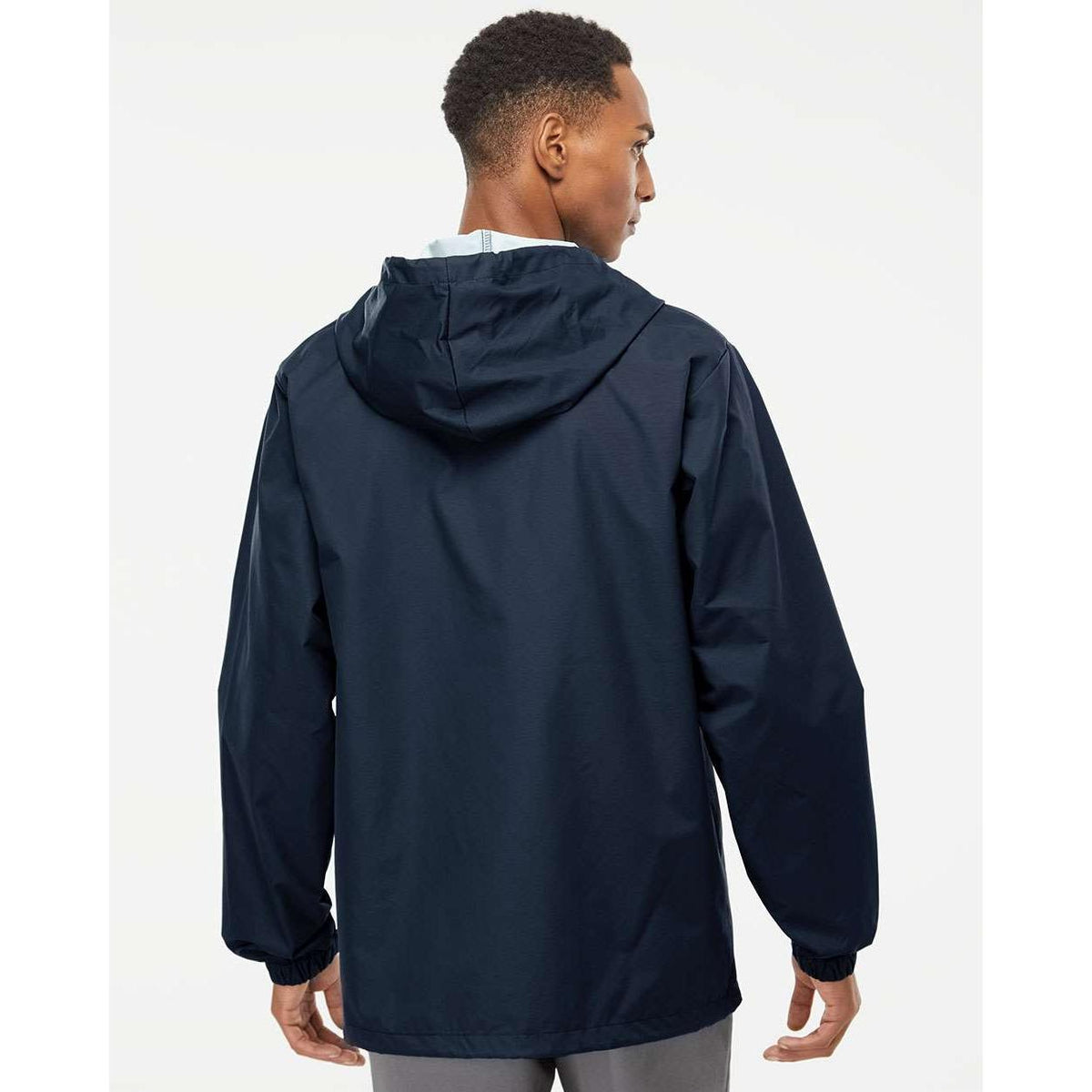 no-logo Independent Trading Co. Water-Resistant Hooded Windbreaker-Men's Jackets-Independent Trading Co.-Thread Logic