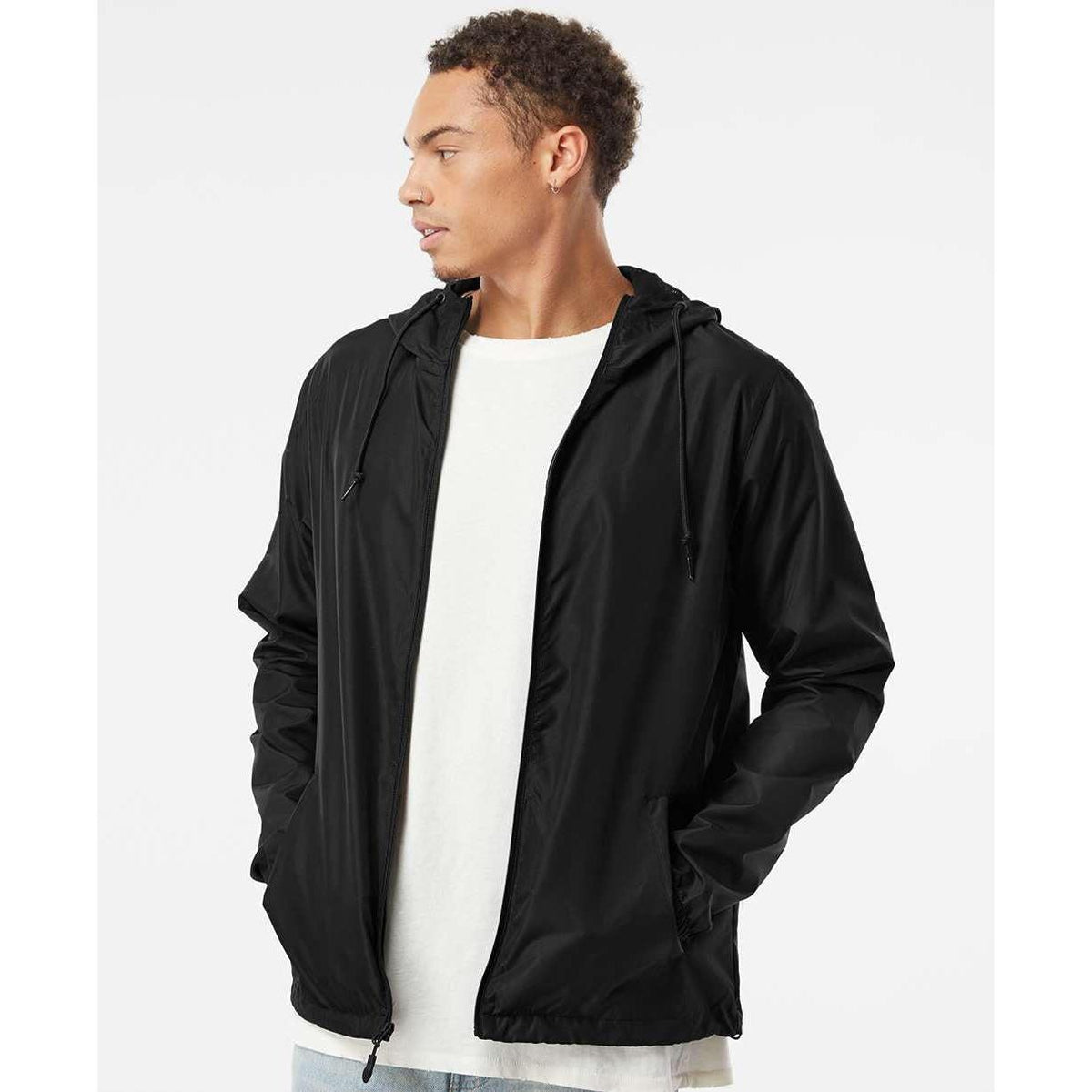 no-logo Independent Trading Co. Water-Resistant Lightweight Windbreaker-Men's Jackets-Independent Trading Co.-Thread Logic