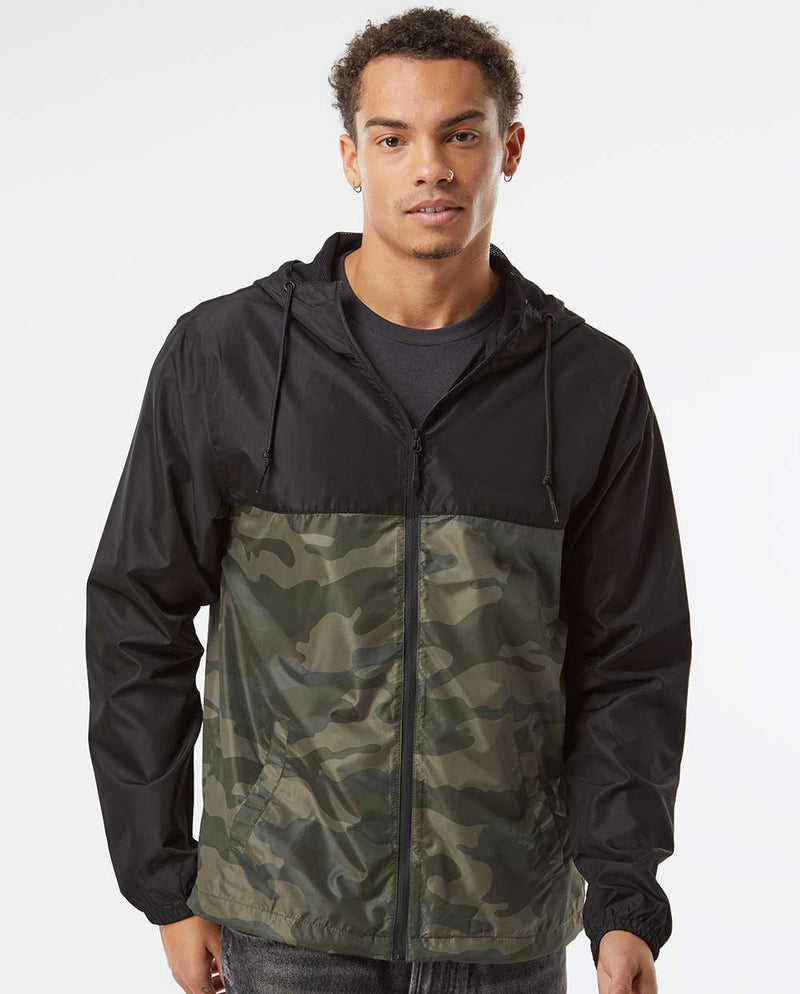 Independent Trading Co. EXP24YWZ Youth Lightweight Windbreaker Zip Jacket - Black/ Graphite - S