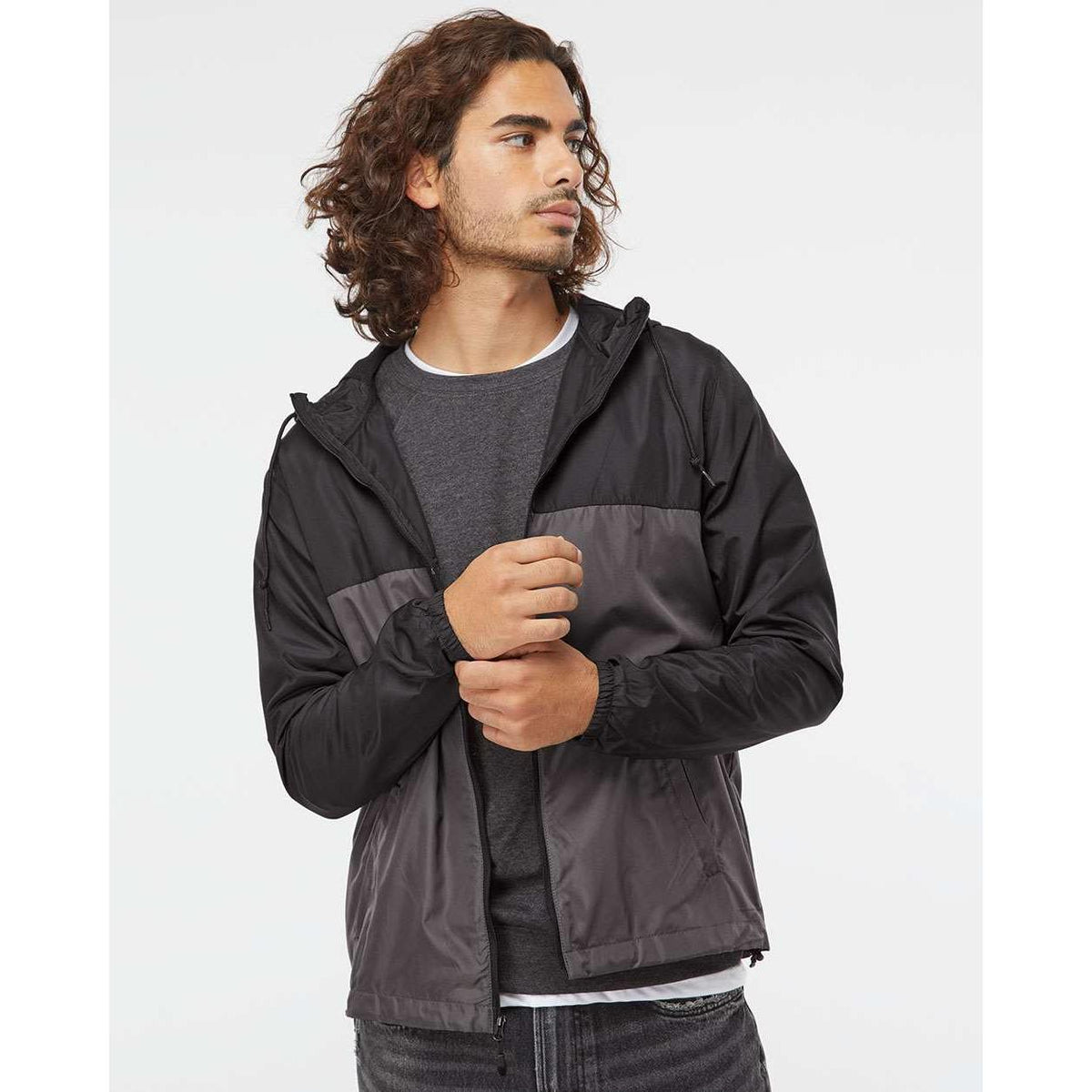 no-logo Independent Trading Co. Water-Resistant Lightweight Windbreaker-Men's Jackets-Independent Trading Co.-Thread Logic