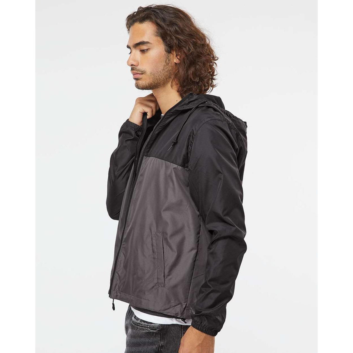 no-logo Independent Trading Co. Water-Resistant Lightweight Windbreaker-Men's Jackets-Independent Trading Co.-Thread Logic