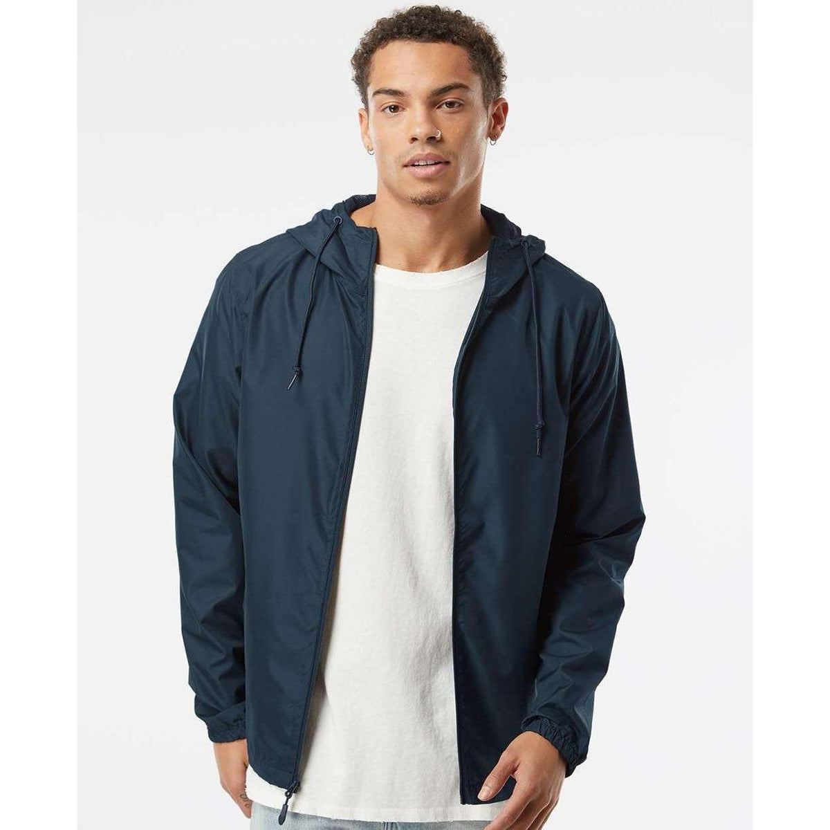 no-logo Independent Trading Co. Water-Resistant Lightweight Windbreaker-Men's Jackets-Independent Trading Co.-Thread Logic