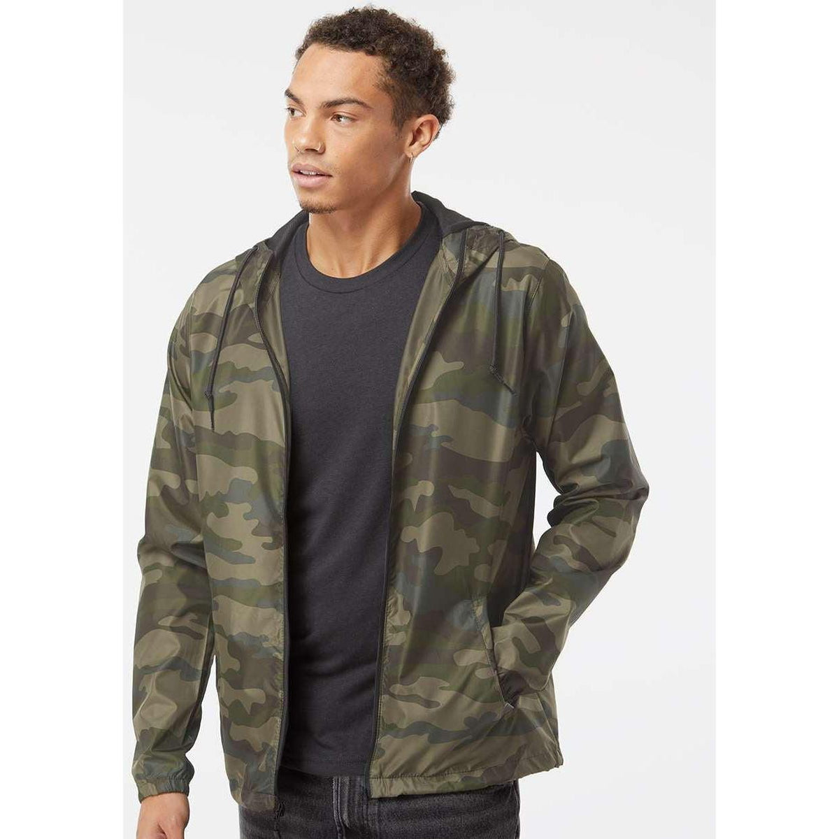 no-logo Independent Trading Co. Water-Resistant Lightweight Windbreaker-Men's Jackets-Independent Trading Co.-Thread Logic