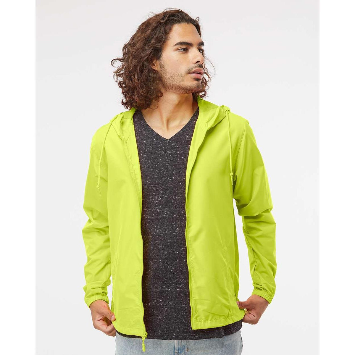 no-logo Independent Trading Co. Water-Resistant Lightweight Windbreaker-Men's Jackets-Independent Trading Co.-Thread Logic