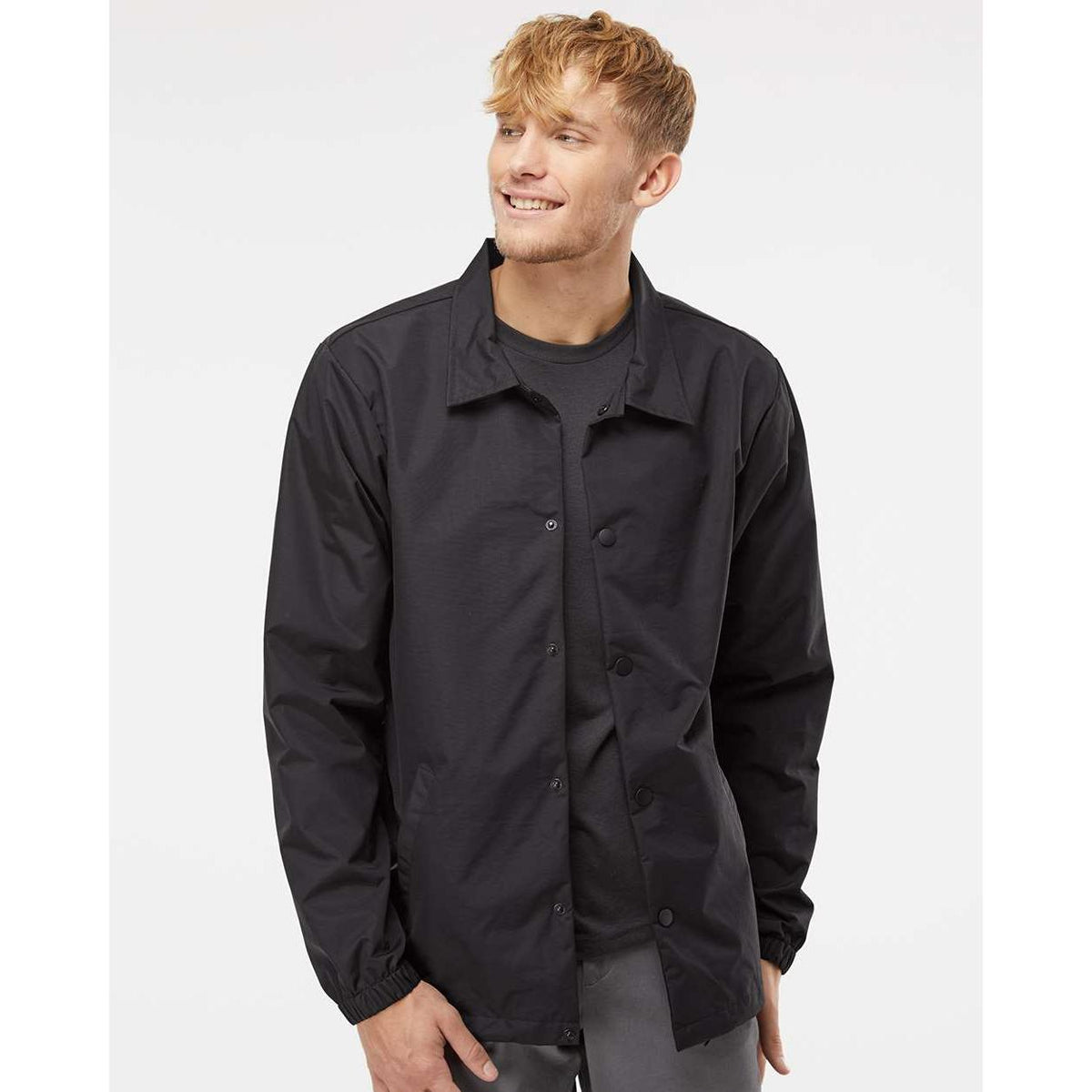 no-logo Independent Trading Co. Water-Resistant Windbreaker Coach’s Jacket-Men's Jackets-Independent Trading Co.-Thread Logic